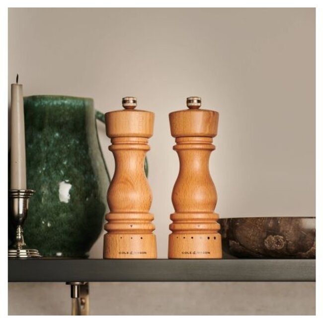 Cole & Mason London Peper- en Zoutmolen Set – Natural – 180 mm – Precision+ Systeem