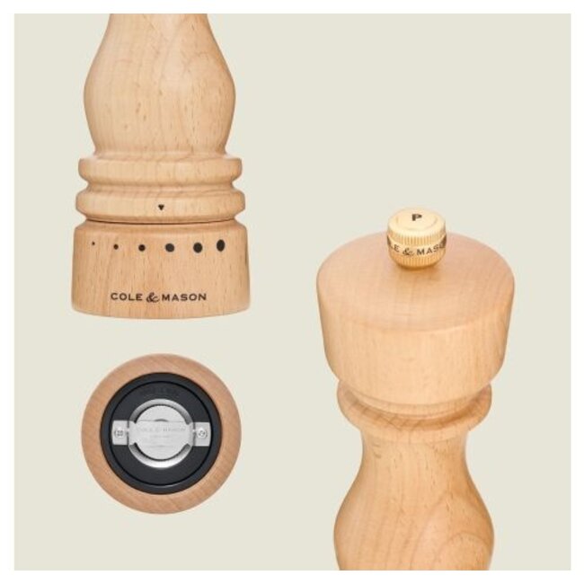 Cole & Mason London Peper- en Zoutmolen Set – Natural – 180 mm – Precision+ Systeem