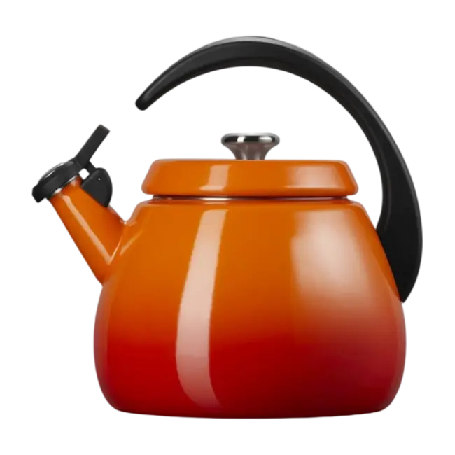 Le Creuset Fluitketel Cloche – Volcanic (Oranjerood) – 2.1 Liter – Voor alle warmtebronnen