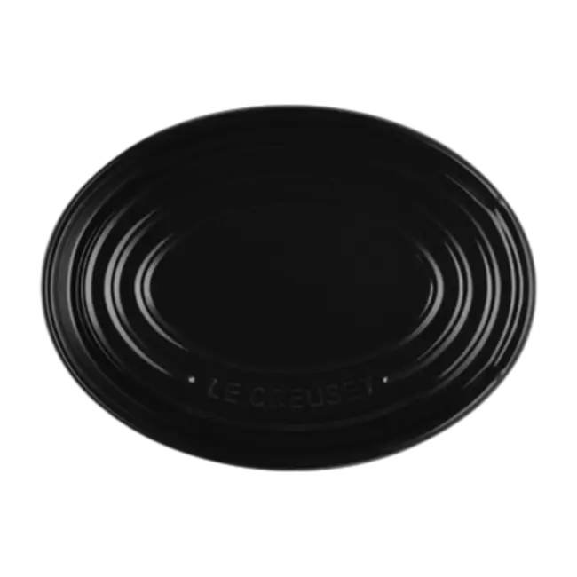 Le Creuset Lepelhouder – Ovaal – Zwart – Hoogwaardig Aardewerk