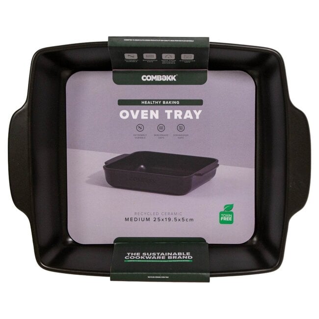 Combekk Ovenschaal – Recycled Ceramic – 25 x 19 x 5 cm – Mat Zwart