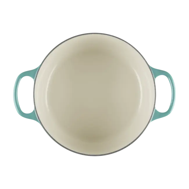 Le Creuset Braadpan Signature – Bleu Riviera - Met Gouden Knop – Ø 24 cm - 4.2 liter – Geëmailleerd Gietijzer