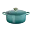 Le Creuset Braadpan Signature – Bleu Riviera - Met Gouden Knop – Ø 24 cm - 4.2 liter – Geëmailleerd Gietijzer
