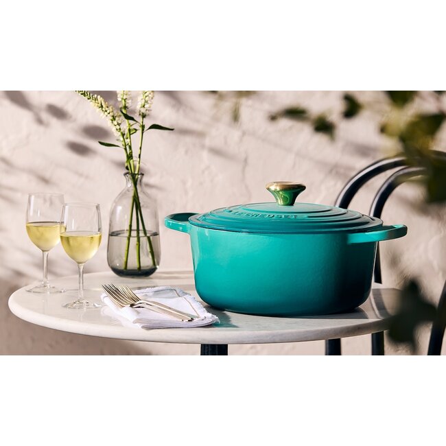 Le Creuset Braadpan Signature – Bleu Riviera – Ø 20 cm - 2.4 liter – Geëmailleerd Gietijzer