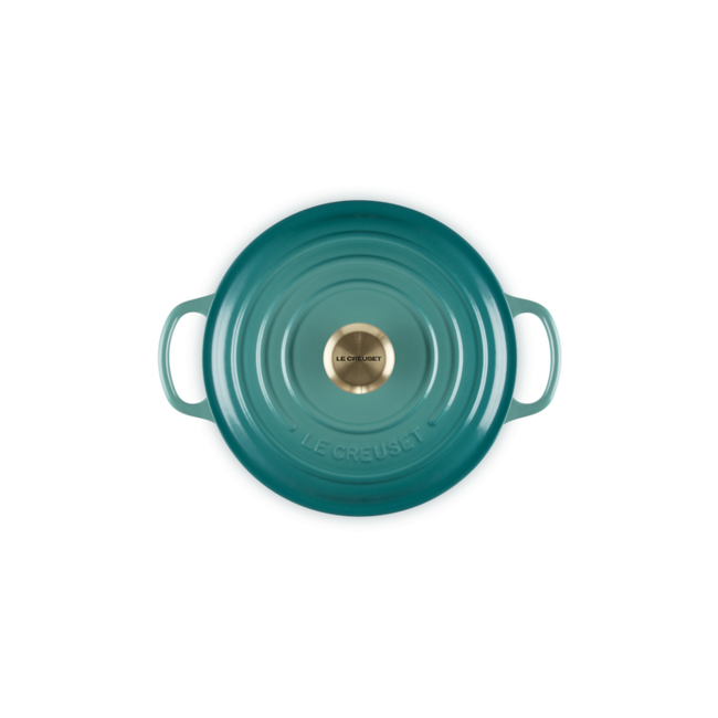Le Creuset Braadpan Signature – Bleu Riviera – Ø 20 cm - 2.4 liter – Geëmailleerd Gietijzer