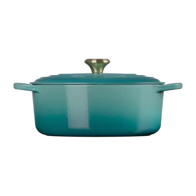 Le Creuset Braadpan - Ovaal - Signature - Bleu Riviera - 29 cm - 4.7 liter - Geëmailleerd Gietijzer