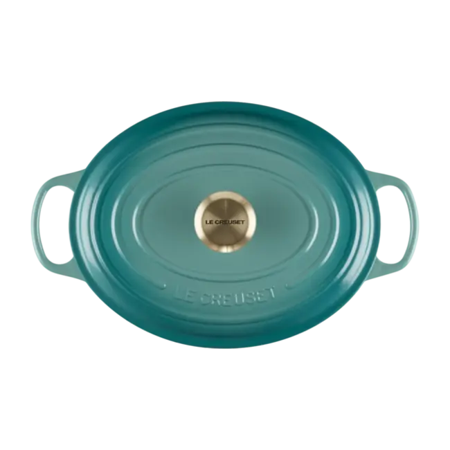 Le Creuset Braadpan - Ovaal - Signature - Bleu Riviera - 29 cm - 4.7 liter - Geëmailleerd Gietijzer