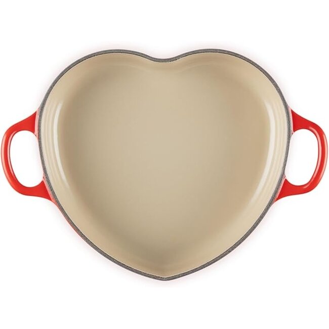 Le Creuset Campagnard Hart – Braadpan - Kersenrood – 20 cm – Geëmailleerd Gietijzer