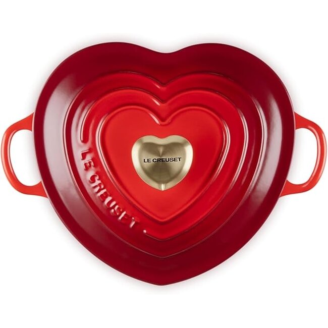 Le Creuset Campagnard Hart – Braadpan - Kersenrood – 20 cm – Geëmailleerd Gietijzer