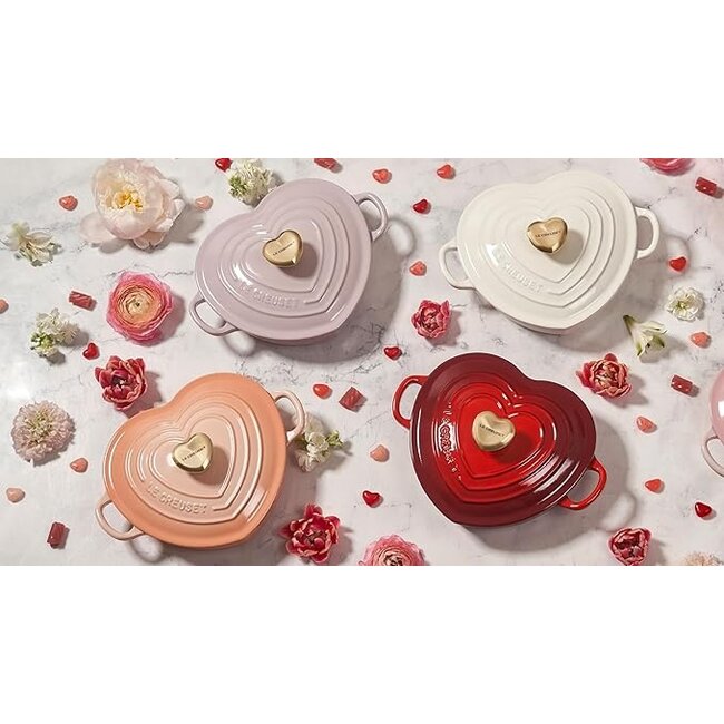 Le Creuset Campagnard Hart – Braadpan - Kersenrood – 20 cm – Geëmailleerd Gietijzer