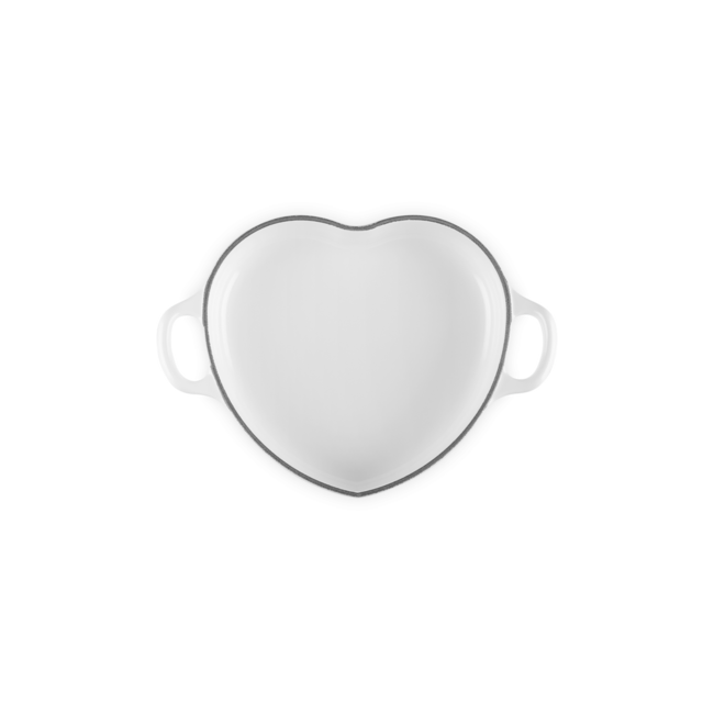 Le Creuset Campagnard Hart – Braadpan - Wit – 20 cm – Geëmailleerd Gietijzer