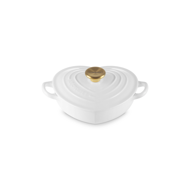 Le Creuset Campagnard Hart – Braadpan - Wit – 20 cm – Geëmailleerd Gietijzer