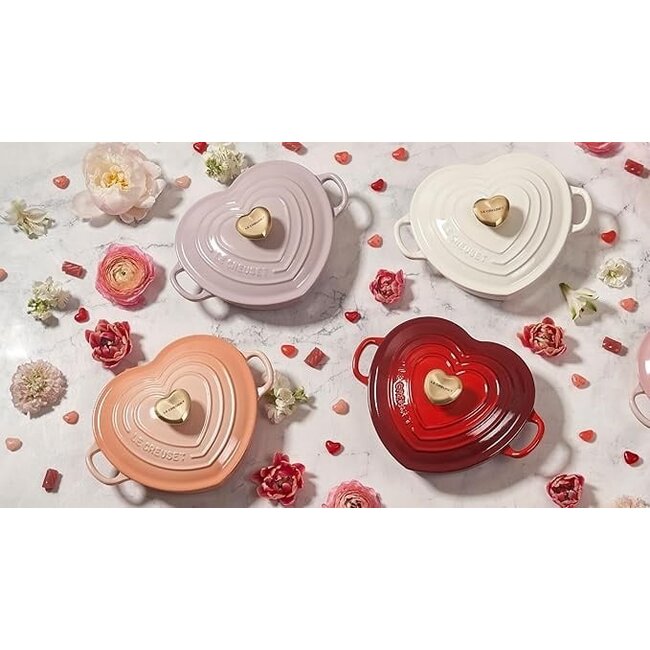 Le Creuset Campagnard Hart – Braadpan - Wit – 20 cm – Geëmailleerd Gietijzer