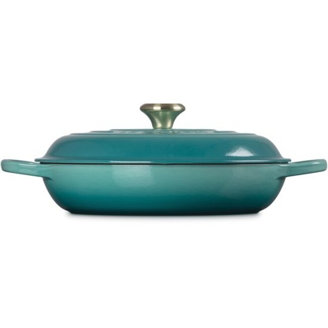 Le Creuset Campagnard Signature – Bleu Riviera – Ø 30 cm – 3.5 Liter – Geëmailleerd Gietijzer