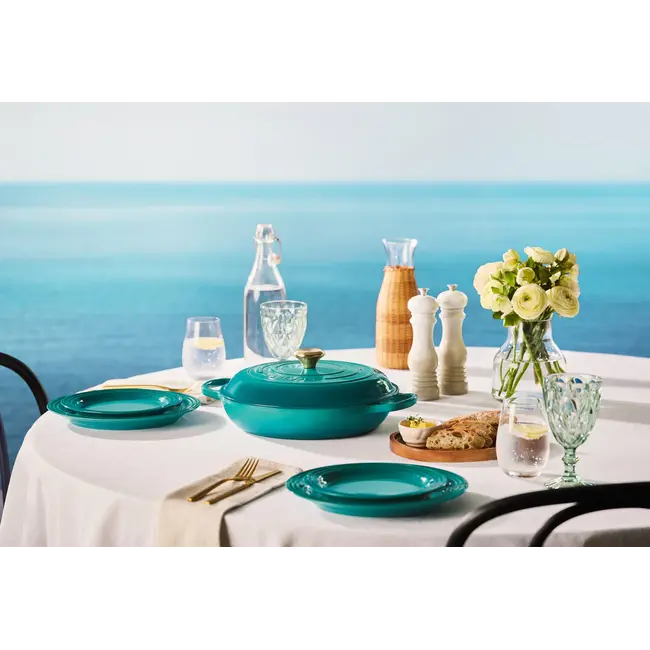 Le Creuset Campagnard Signature – Bleu Riviera – Ø 30 cm – 3.5 Liter – Geëmailleerd Gietijzer