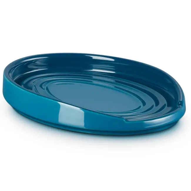 Le Creuset Lepelhouder Ovaal – Deep Teal – 16 cm – Hoogwaardig Aardewerk