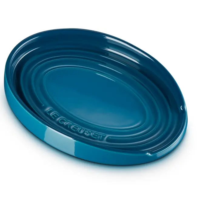 Le Creuset Lepelhouder Ovaal – Deep Teal – 16 cm – Hoogwaardig Aardewerk