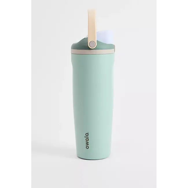 Owala FreeSip Drinkfles – Eucalyptus – 890 ml (32oz) – Geïsoleerd RVS - Tot 24 uur koud