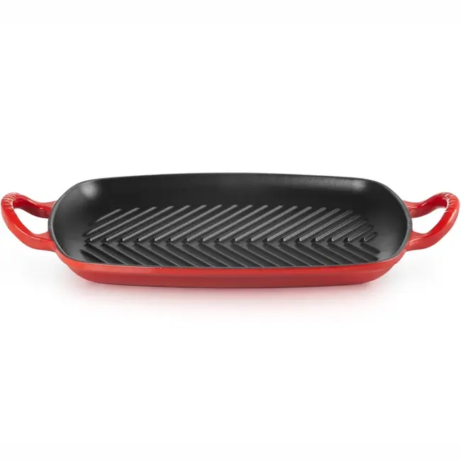 Le Creuset Grillplaat Rechthoek – 35 x 38 cm – Gietijzer – Kersenrood