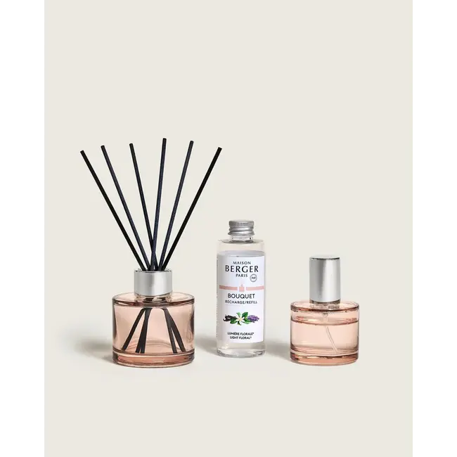 Maison Berger Duo Mini Set – Ophélia – Geurstokjes & Roomspray – Lumière Florale