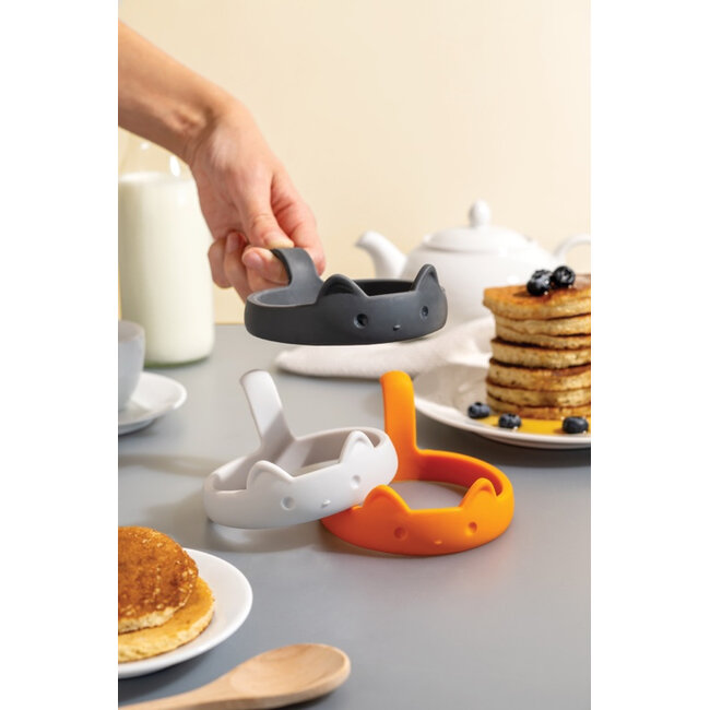 Ototo Eierbakring Set – 3 Stuks – PanCats, Funny Side Up & Egg-A-Matic – Siliconen