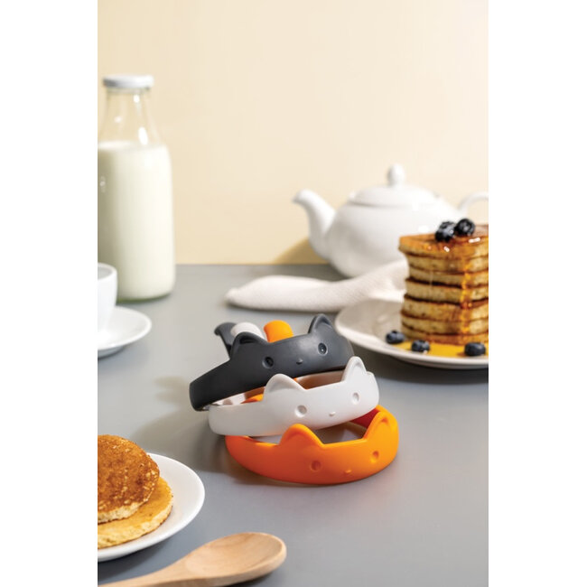 Ototo Eierbakring Set – 3 Stuks – PanCats, Funny Side Up & Egg-A-Matic – Siliconen