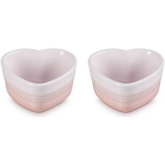 Le Creuset Ramekin Schaaltjes Hart Shell Pink 2 stuks