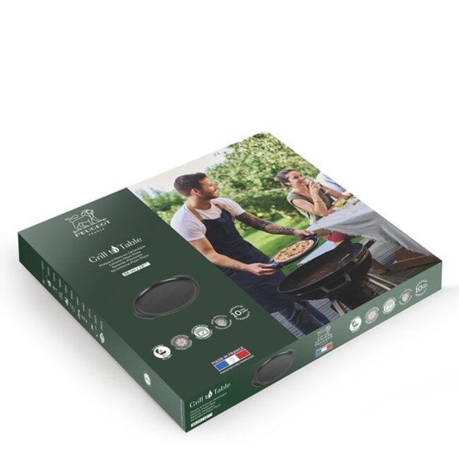 Peugeot Grill to Table Pizzaplaat – 34 cm – Keramisch – Zwart – Geschikt voor Oven & BBQ