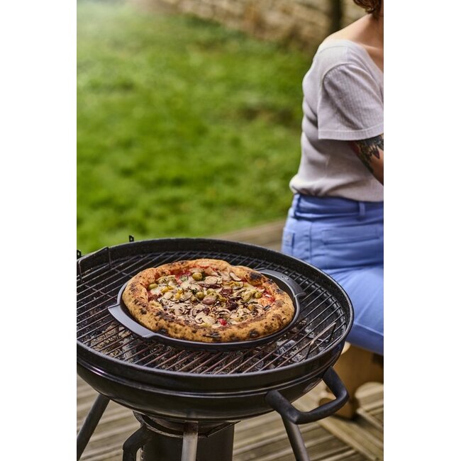 Peugeot Grill to Table Pizzaplaat – 34 cm – Keramisch – Zwart – Geschikt voor Oven & BBQ