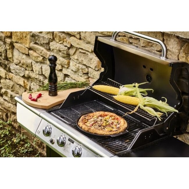 Peugeot Grill to Table Pizzaplaat – 34 cm – Keramisch – Zwart – Geschikt voor Oven & BBQ