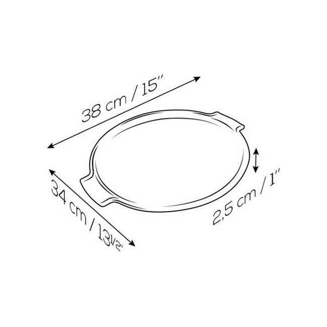 Peugeot Grill to Table Pizzaplaat – 34 cm – Keramisch – Zwart – Geschikt voor Oven & BBQ