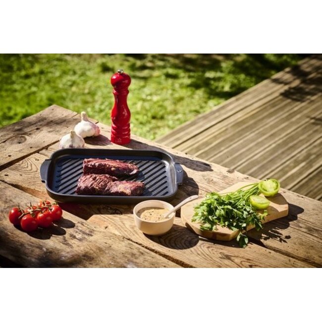 Peugeot Grillplaat - Grill to Table – 38 cm – Keramisch – Zwart – Voor Oven & BBQ - tot 400°C