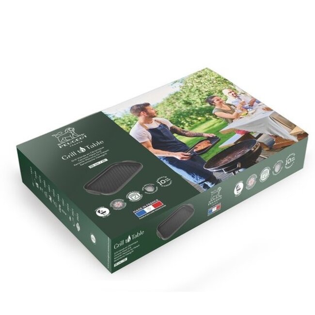 Peugeot Grillplaat - Grill to Table – 38 cm – Keramisch – Zwart – Voor Oven & BBQ - tot 400°C