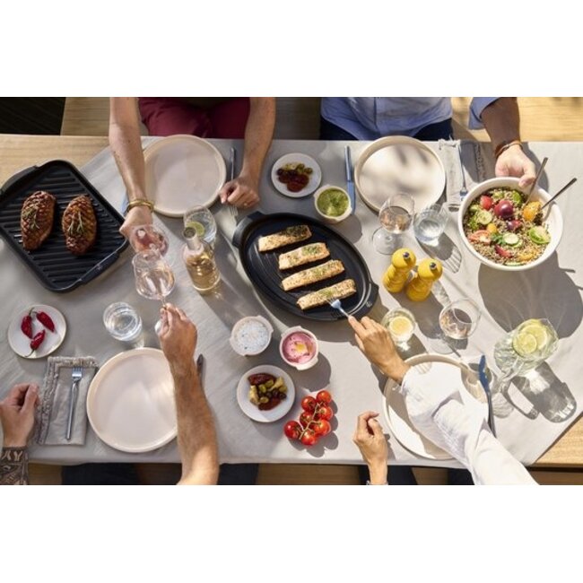 Peugeot Grill to Table - Vis-Grillplaat – 41 cm – Keramisch – Zwart – Oven & BBQ - Tot 400 graden