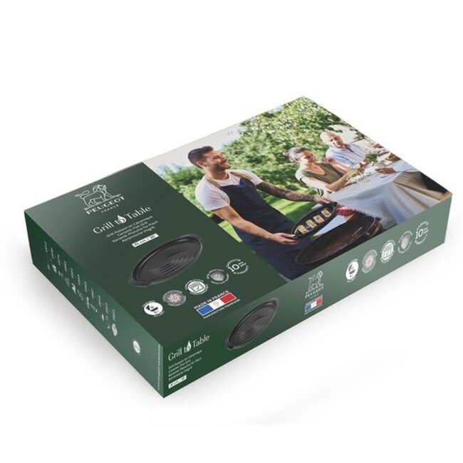 Peugeot Grill to Table - Vis-Grillplaat – 41 cm – Keramisch – Zwart – Oven & BBQ - Tot 400 graden