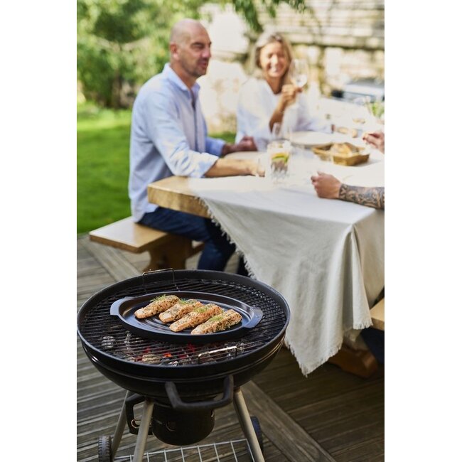 Peugeot Grill to Table - Vis-Grillplaat – 41 cm – Keramisch – Zwart – Oven & BBQ - Tot 400 graden