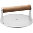 Gefu Smash Burgerpers BBQ – Roestvrij Staal & Walnoothout – Ø 14 cm – Voor de Perfecte Burger