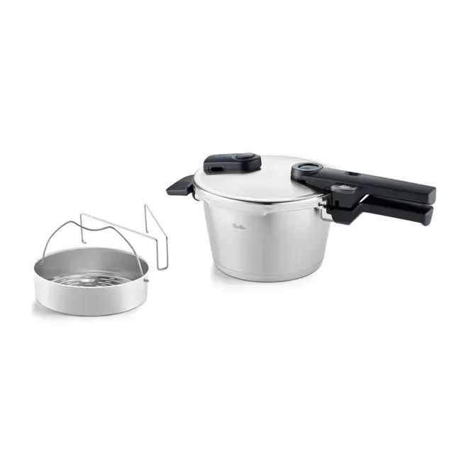 Fissler Vitaquick Premium Snelkookpan – 6,0 Liter – Ø 22 cm – Inclusief Stoominzet