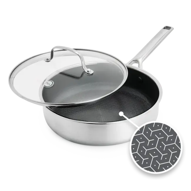 Greenpan Hapjespan Apex Honinggraat Hybride – 2.9 liter - 24 cm – PFAS-vrij – 3-Ply Roestvrij Staal – Inductie