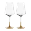 Leonardo Puccini Wijnglazen – 560 ml – Gouden Steel – Set van 2 – Kristalglas