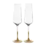 Leonardo Puccini Champagne Flûtes – Goud – Set van 2 – 280 ml – Kristalglas