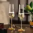 Leonardo Puccini Champagne Flûtes – Goud – Set van 2 – 280 ml – Kristalglas