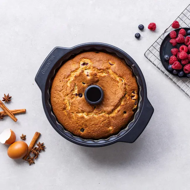 Greenpan Bistro Tulbandvorm – 24 cm – PFAS-vrije 2-laagse Keramische Antiaanbaklaag – Bundt Pan