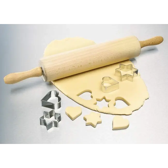 Dr. Oetker Klassieke Deegroller – Duurzaam Beukenhout – 43 cm – Met Metalen As