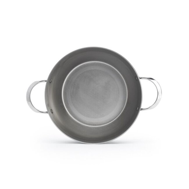 De Buyer Hapjespan Mineral B Plaatstaal – 24 cm – Hoge Boerenpan – Inductie - Met 2 Handgrepen