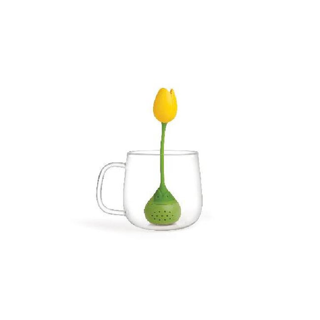 Ototo Tulip Siliconen Theefilter – Theeei voor Losse Thee – Geel