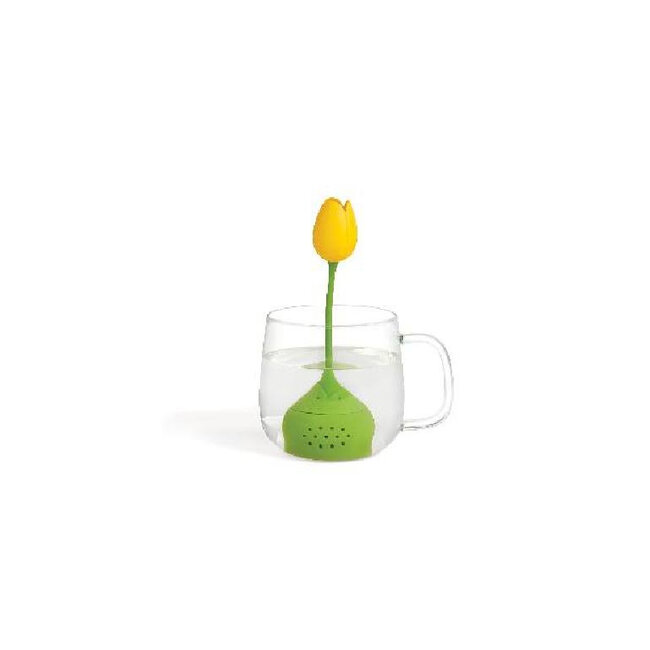 Ototo Tulip Siliconen Theefilter – Theeei voor Losse Thee – Geel