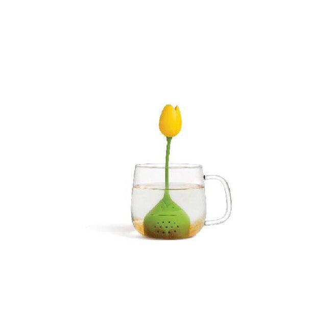 Ototo Tulip Siliconen Theefilter – Theeei voor Losse Thee – Geel