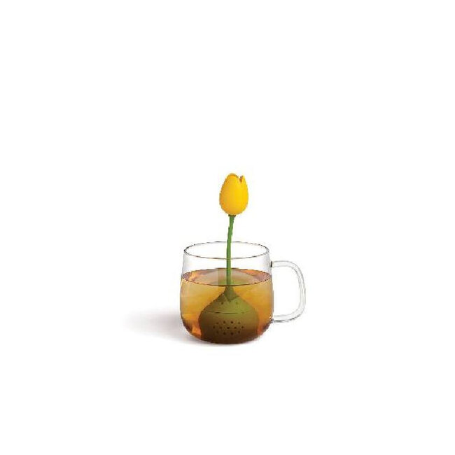 Ototo Tulip Siliconen Theefilter – Theeei voor Losse Thee – Geel