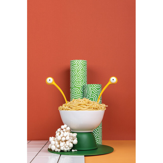 Ototo Pasta Monsters Siliconen Opschepset – Pastalepel & Opscheplepel – Geel